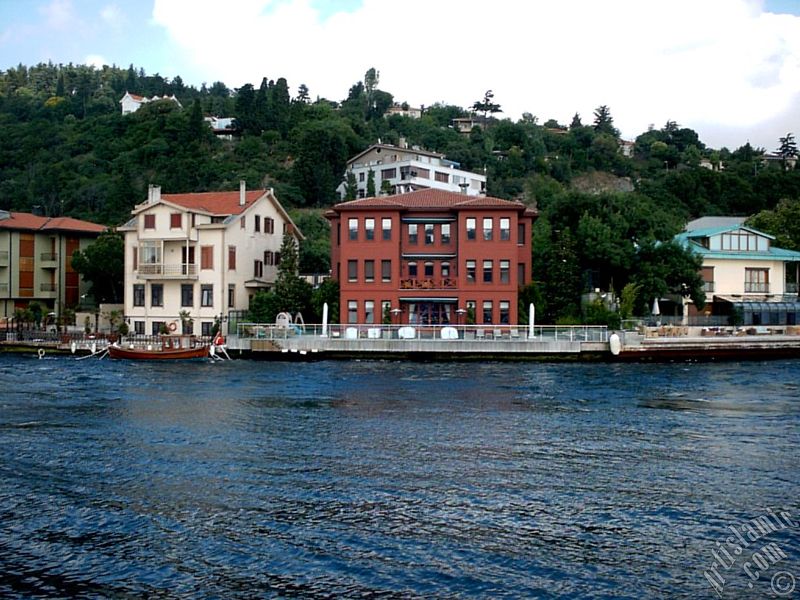 View of Vanikoy coast from the Bosphorus in Istanbul city of Turkey.
