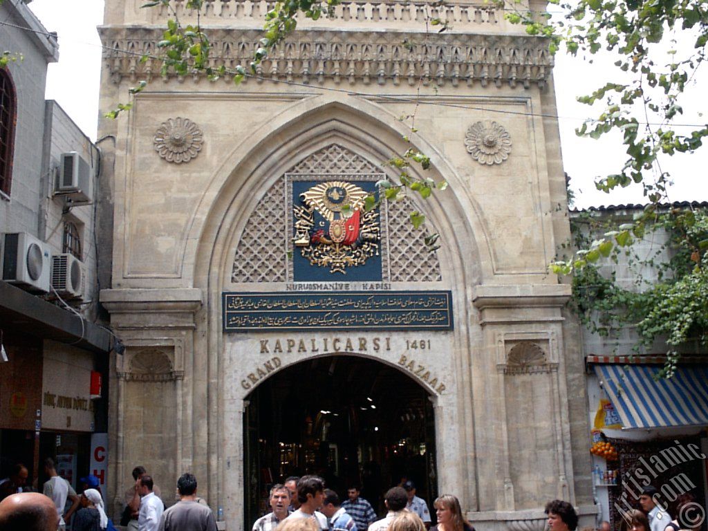 The historical Grand Bazaar located in the district of Beyazit in Istanbul city of Turkey.
